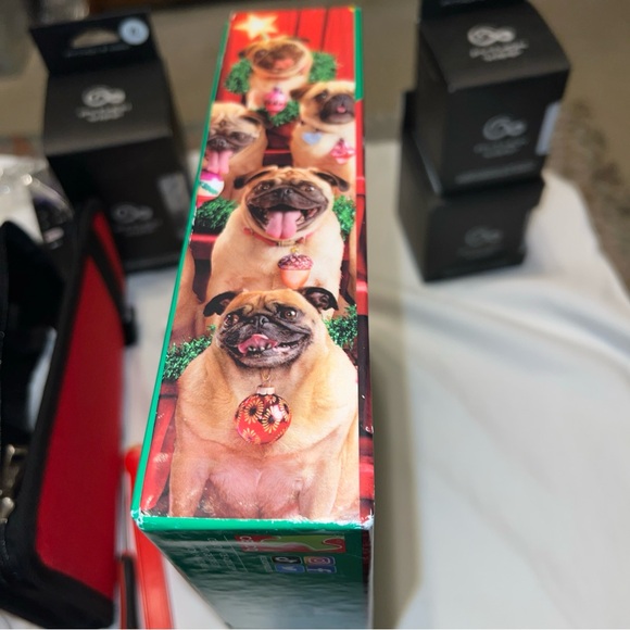 Merry Pug-Mas Christmas Holiday 300 Oversized Piece Jigsaw Puzzle Pug Dogs Ceaco - Picture 12 of 16